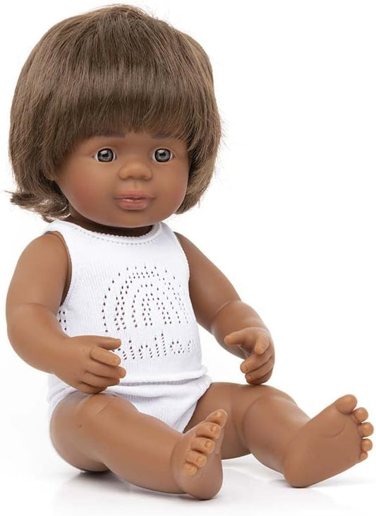 Miniland Doll 15'' Australian Aboriginal Boy (Box) - Made in Spain, Inclusion, Quality, Diversity