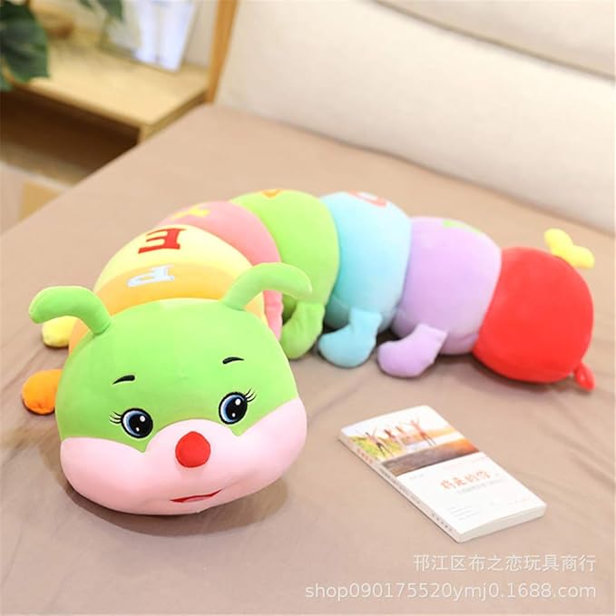 Multicolor Caterpillar Stuffed Animal Big Hugging Pillow Cute Plush Soft Pillow Doll,Giant Plush Toy,Gifts for Girl Boy Babies Birthday (59inch/150cm)