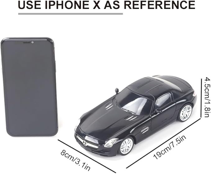 Vinie Remote Control Car for Boys, RC Cars Mercedes Benz SLS, 1:24 Scale Officially Licensed Kids Toys, Drift Car with Cool Led Lights, 4 5 6 7 8 9 10 11 12 Year Old Boy Birthday Gift (Black)