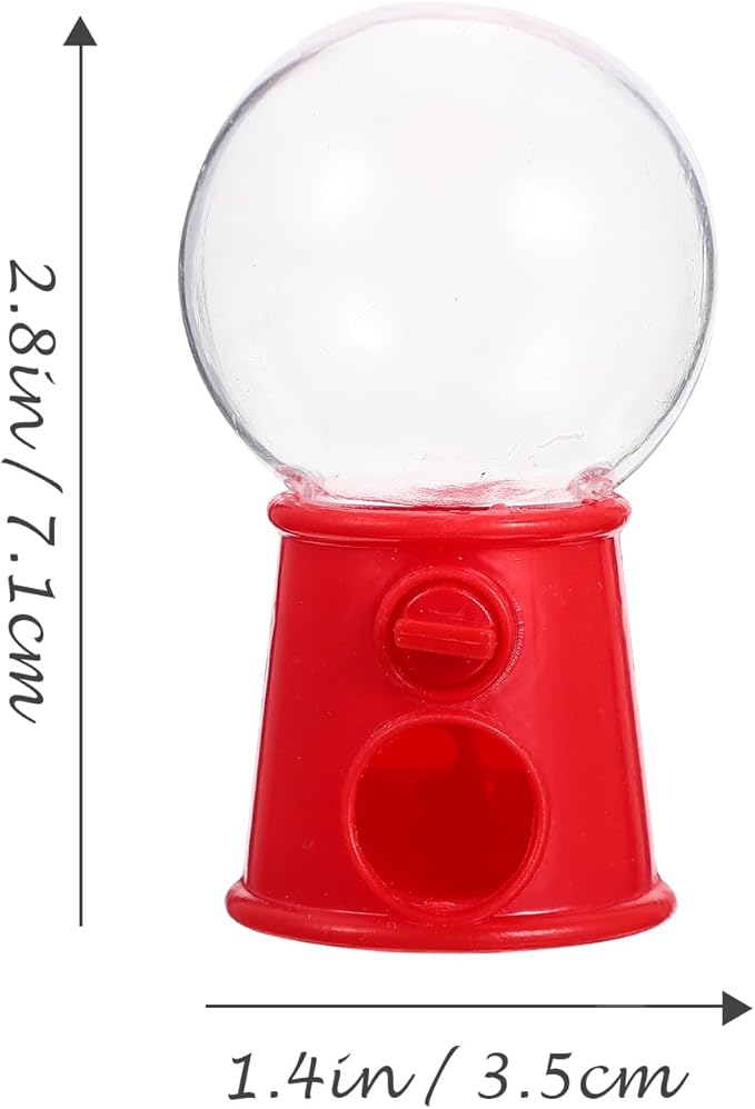 Amosfun 48pcs Mini Gumball Machines Christmas Party Supply Charming Candy Dispenser Creative Wedding Decorations