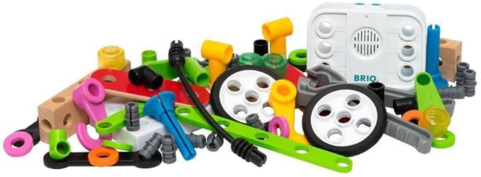 BRIO Builder 34592 - Builder Record and Play Set - 67-Piece Construction Set STEM Toy with Wood and Plastic Pieces and a Sound Recorder for Kids Age 3 and Up