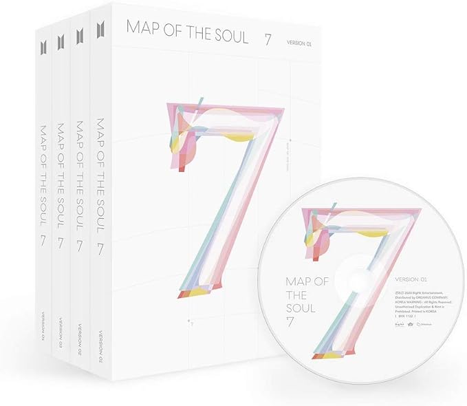 BTS Bangtan Boys - MAP of The Soul : 7 with Standing Doll Set [Random ver.] Album+Folded Poster+Standing Doll+Hologram Photocard+Extra Photocards Set