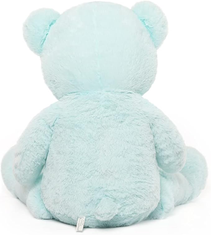 MorisMos Bow Tie Giant Teddy Bear 4 Feet, 47inch Big Teddy Bear Stuffed Animal Plush for Girlfriend, Boyfriend, Light Blue