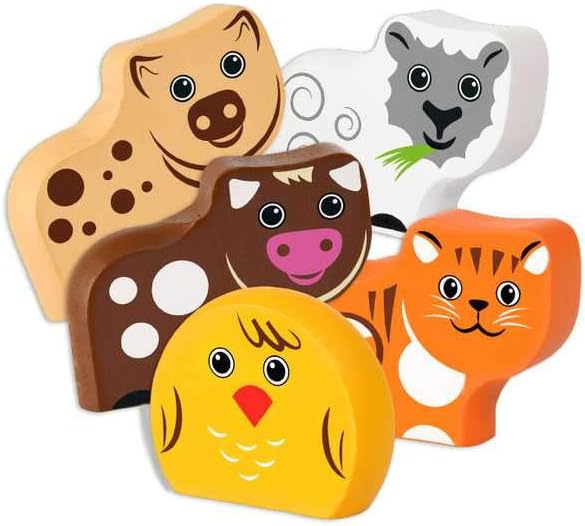 BRIO World - 33826 My First Farm | 12 Piece Wooden Toy Train Set for Kids | Interactive Learning Experience | FSC-Certified Wood | Suitable for Ages 18 Months and Up