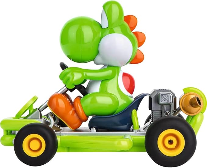Carrera 200988 RC Official Licensed Mario Kart Pipe Kart Yoshi 1:18 Scale 2.4 GHz Remote Radio Control Car with Rechargeable LiFePO4 Battery - Kids Toys Boys/Girls