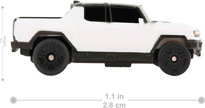 Hot Wheels 1:64 Scale RC Toy Car, Remote-Control Hummer EV for On & Off Track Racing with USB Cable for Recharging