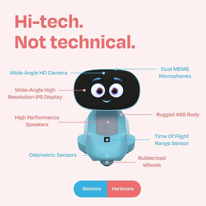Miko 3: AI-Powered Smart Robot for Kids | STEAM Learning & Educational | Interactive Robot with Learning apps & Unlimited Games | Birthday Gift for Girls & Boys Aged 5-12| Blue.