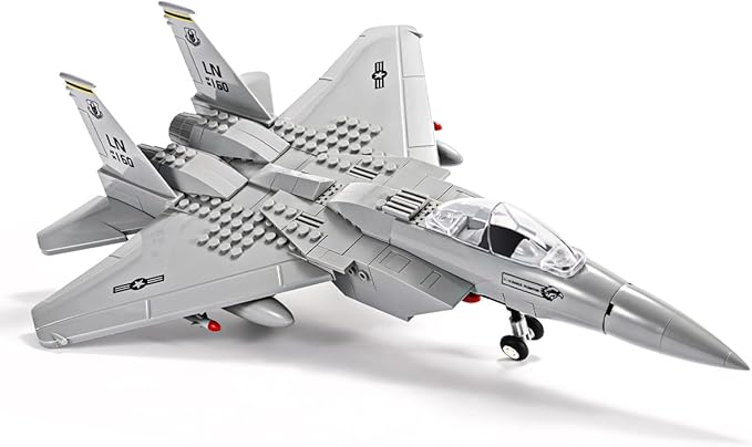 DAHONPA F-15 Eagle Fighter Military Army Airplane Building Bricks Set, 262 Pieces Air-Force Build Blocks Toy, Gift for Kid and Adult