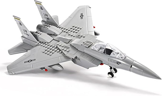 DAHONPA F-15 Eagle Fighter Military Army Airplane Building Bricks Set, 262 Pieces Air-Force Build Blocks Toy, Gift for Kid and Adult