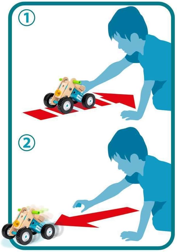 BRIO Builder Pullback Construction Set - Learning, Building and Educational Toys for 3 Year Olds and Up