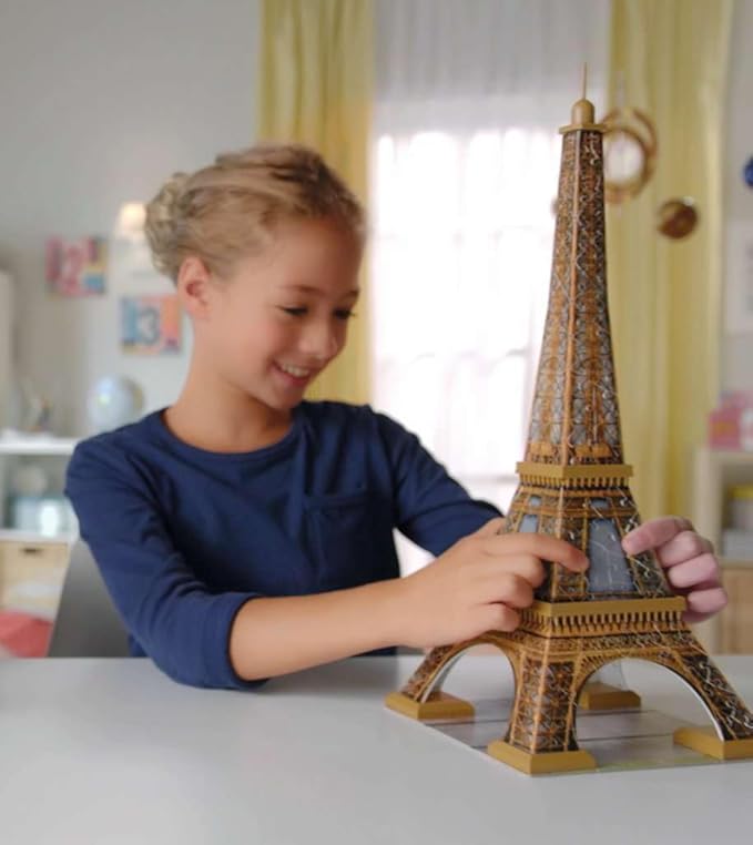 Ravensburger Eiffel Tower 216 Piece 3D Jigsaw Puzzle for Kids and Adults - 12556 - Easy Click Technology Means Pieces Fit Together Perfectly