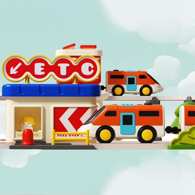 36 pcs High-Speed Train Set for Urban Rail Adventure, Magnetic Connection Train for Boys & Girls, Train Track for 3-7 Years Old Toddlers & Kids, Railway Set Christmas Toys for Kids