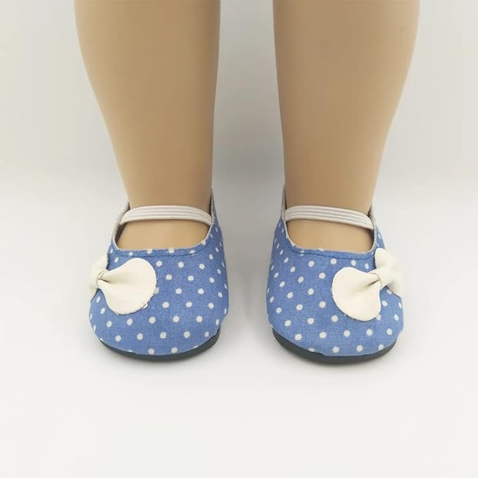 10 Pairs of 18 Inch Doll Shoes - 2.75in Boots, Dance Shoes, Sandals, Casual and Canvas Shoes Fit for 18" American Girl Doll Accessories