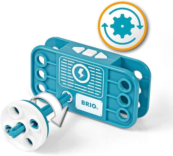 BRIO Builder 34591 - Builder Motor Set - 120 Piece Construction Set STEM Toy with Wood and Plastic Pieces and a Motor for Kids Age 3 and Up