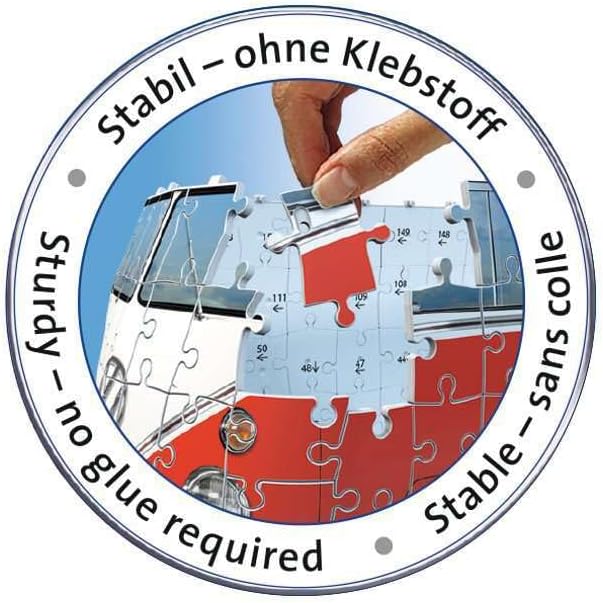 Ravensburger Volkswagen T1 Campervan 3D Jigsaw Puzzle - 162 Pieces | Precision Fit with Easy Click Technology | Engaging Toy for Kids & Adults | Durable Displayable Model