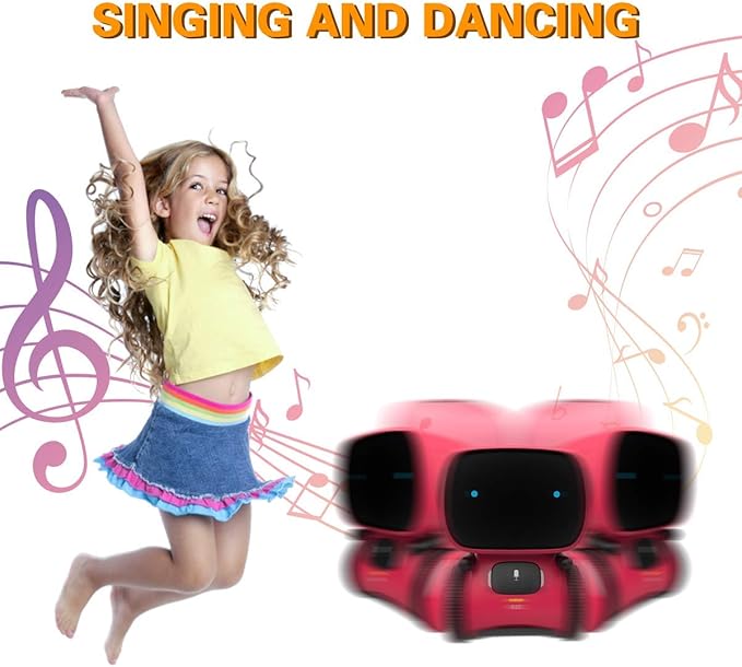 98K Kids Robot Toys for Girls and Boys, Voice Control and Touch Sensor Interactive Smart Talking Robots Intelligent Partner and Teacher with Singing, Dancing, Repeating, Toy Gifts for Kid Age 3 and Up