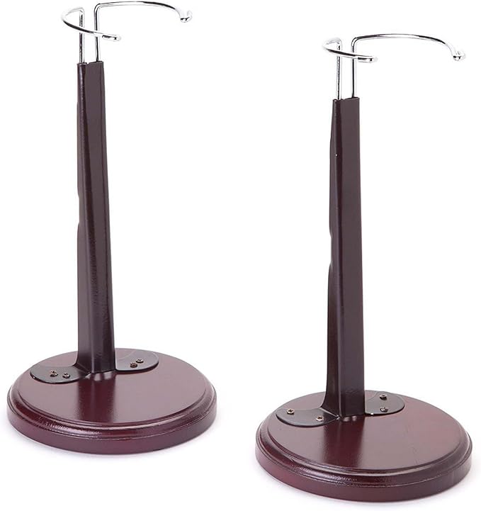 THE QUEEN'S TREASURES 18" Doll Accessories, Set of 2 Wooden Doll Stand, Sized for 18 Inch Dolls & American Girl Dolls