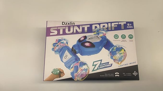 Gesture Sensing Stunt RC Car, 6 Year Old Boy Birthday Gift, Remote Control Car Toys for Ages 8-12 4-7, Type-C Charging, Modular Battery, Cool Stuff for Boys, Ideal for 10 Year Old Boy Gifts (Blue)