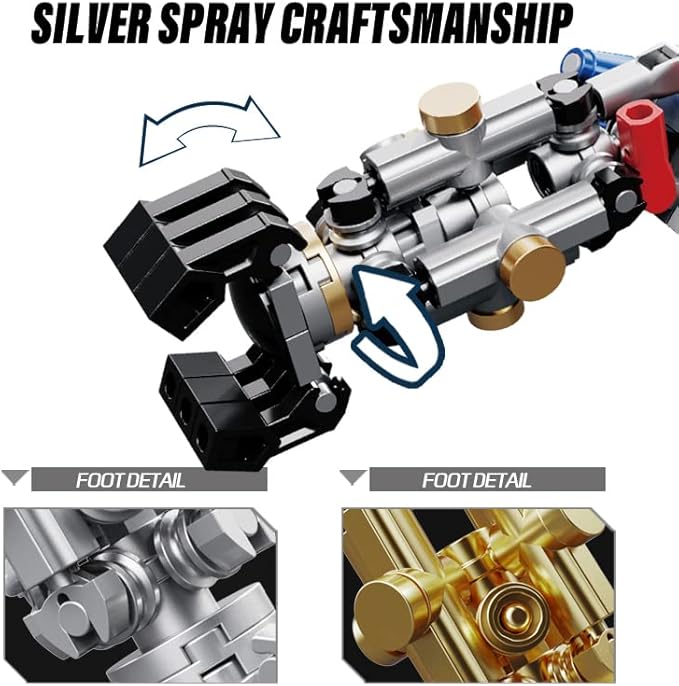 Mechanical Bear Small Particle Tidal Play Building Block Puzzle Toy for Adults & Kids,Compatibility with Lego Birthday Gift (JXX)