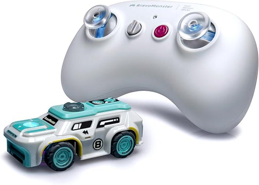 Micro RC Car 1:72 Full Proportional Hall Sensor Mini Remote Control Racing Car for Desktop on Track Play with Expandable Components, Gifts for Adults and Kids with Rechargeable Battery