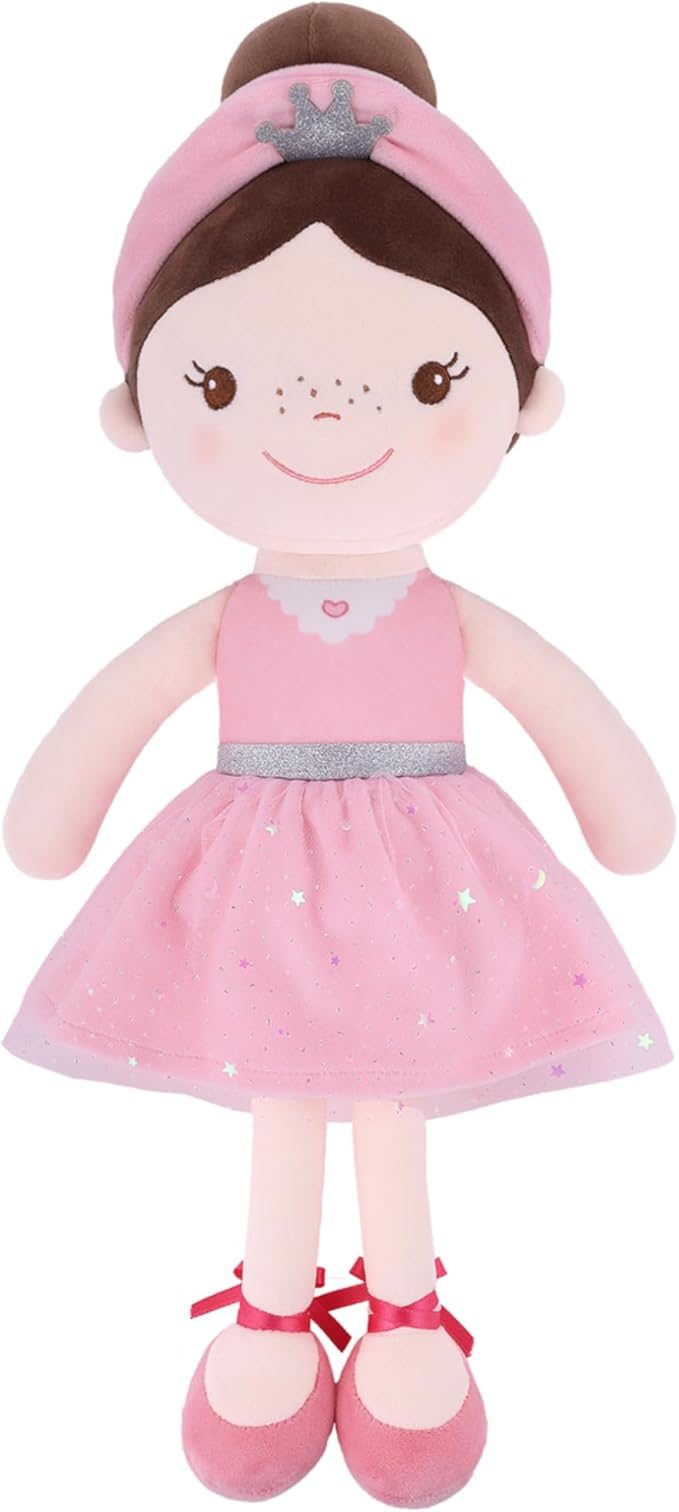 Soft Baby Doll Toys (16'') for Girls, My First Baby Rag Dolls for 1 Year Old Girl Birthday Gift Plush Doll Toys Machine Washable Baby Doll for Toddler Kids Infants - Ballet Girl