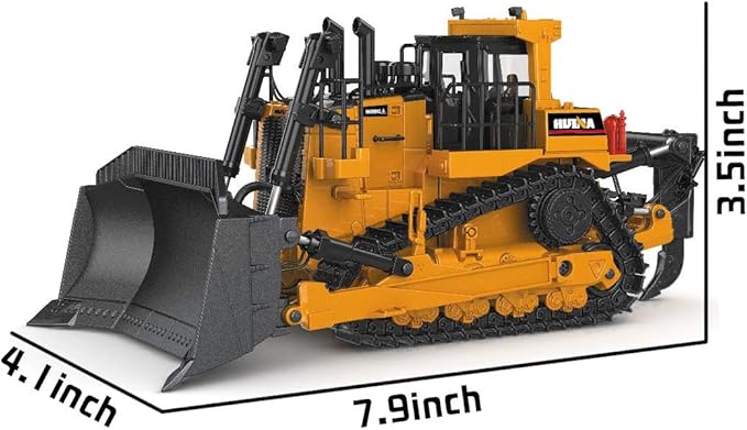 fisca 1/50 Diecast Bulldozer Model Metal Construction Vehicle Toy