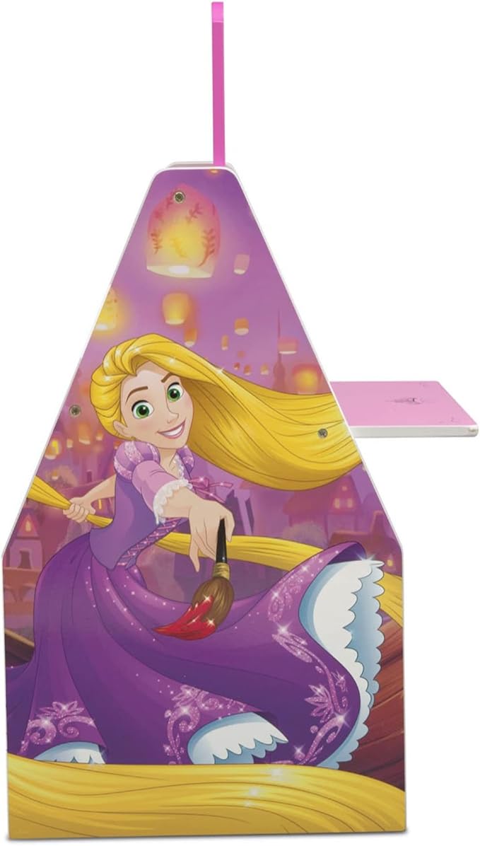 Delta Children Activity Center with Easel Desk, Stool and Toy Organizer, Disney Princess