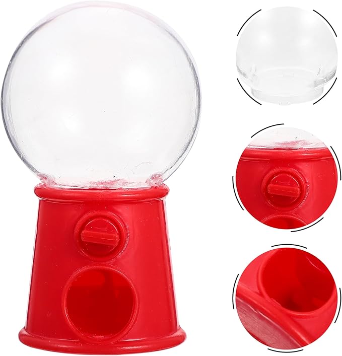 Amosfun 24pcs Mini Gumball Machines Plastic Candy Bank Twist Candy Bean Vending Machine Dispenser Easter Day Party Supply 2.79 X 2.75 X 1.37 Inches