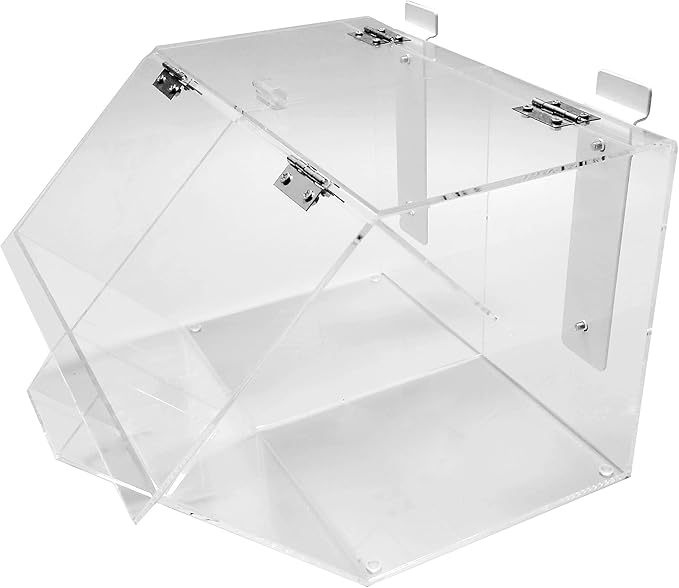 FixtureDisplays® Plaxiglass Candy Bin Acrylic Candy Dispenser Clear Transparent Treats Display 100868