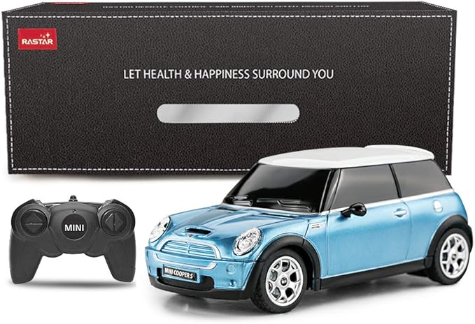 RASTAR 1:24 RC Cars Toy Mini Cooper Car for Kids Mini Cooper S Remote Control Car - Blue
