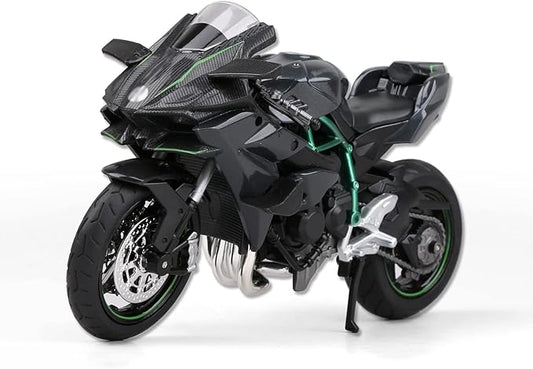 COOLPUR Die Cast Motorcycle Model for Ninja H2R, Realistic Motorcycle Model, 1:12 Scale Kids Moto Toy or Collection, Boyfriend,Young Peoples Gift