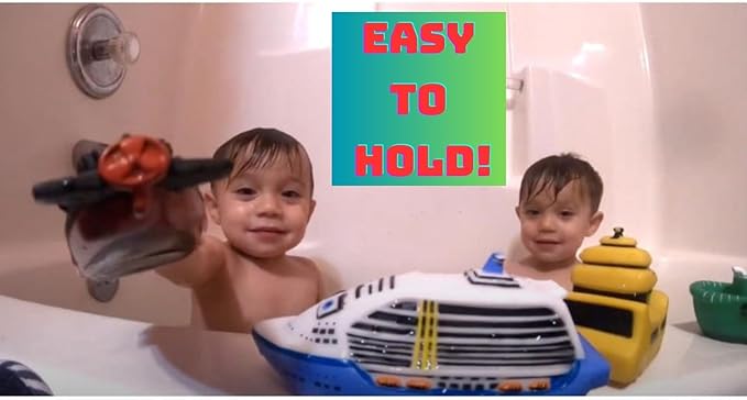 ITTY Bitty Boats - Educational Bath Toy for Toddlers 1-5, Bath Toy for Kids Ages 1-5, Pool Toy for Toddlers 1-5, Learning Toy for Toddler Girls and Boys (Tug Boat (Pink))