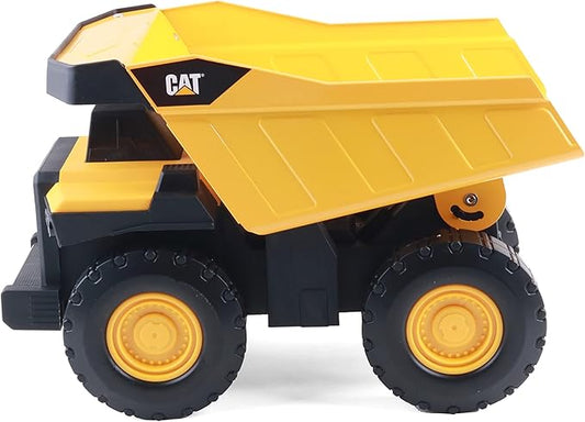 CAT Construction Toys, Steel Dump Truck 16” – Real Steel Body, Working Dump Bed, Oversize All-Terrain Wheels, Heavy-Duty Construction Vehicle for Indoor/Outdoor Play, Kids Ages 3 +