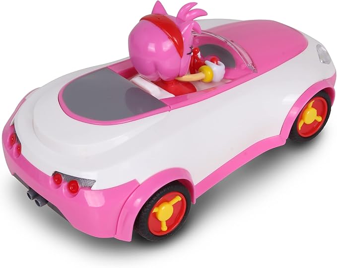 Sonic Team Racing RC: Amy Rose - NKOK (683), 1:28 Scale 2.4GHz Remote Controlled Car, 6.5' Compact Design, Officially Licensed Sega The Hedgehog, Battery Powered, Ages 6+