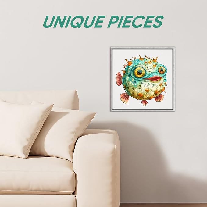 Fish Wooden Puzzles for Kids,100 Pieces Unique Shaped Jigsaw Puzzles for Adults and Children,Family Game,Birthday Children's Day Gifts,7.87x8 Inches