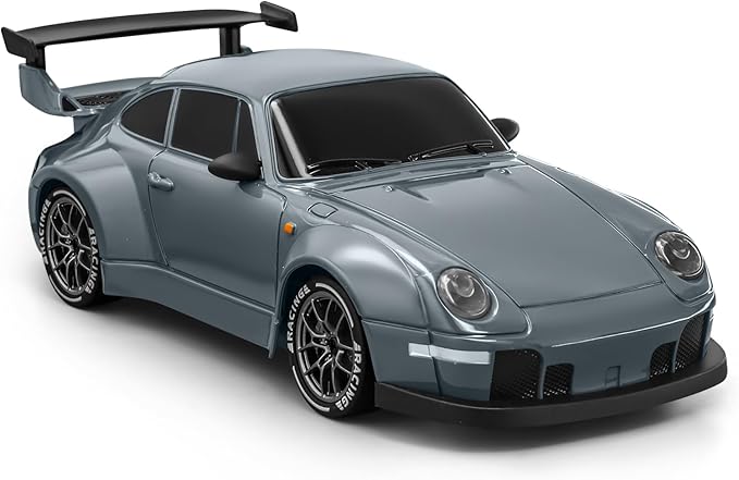 ACAMMZAR RC Drift Car, 1:24 Remote Control Car for Kids, 20KM/H 4WD High Speed RC Cars with LED Lights, Two Batteries, Extra Drifting Tires, Vehicle for Adults Boys Girls