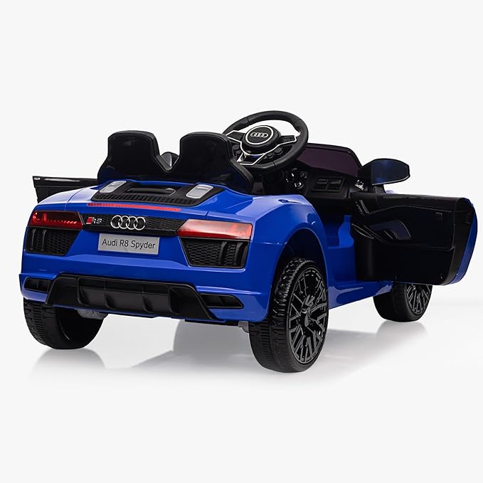 Licensed Audi 12V Kids Ride-On Car | Electric Car with Remote Control for Boys and Girls | 4-Wheel Design, LED Headlights, Music, and Horns