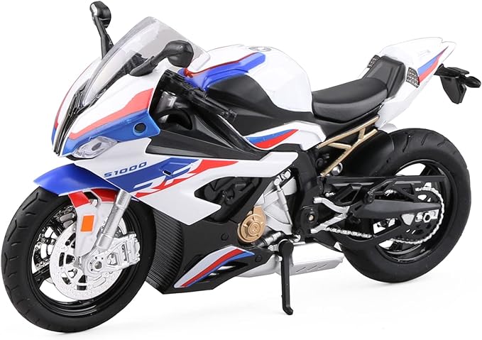 COOLPUR Die Cast Motorcycle Model for S1000RR, Realistic Motorcycle Model, 1:12 Scale Kids Moto Toy or Collection, Boyfriend,Young Peoples Gift(Blue)