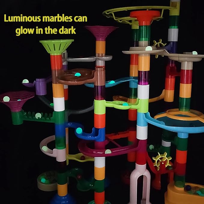 Marble Run for Kids Ages 3-4 5-8 150pcs Sturdy Building Toys Kids Games Marbles Run Track Amazing Fun Boys Girls Gifts (Standard)