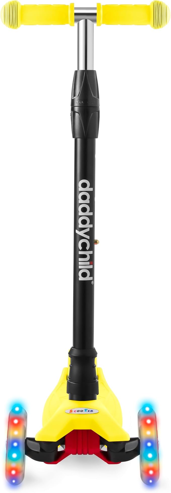 Scooters for Kids 3 Wheel Kick Scooter for Toddlers Girls & Boys, 4 Adjustable Height, Lean to Steer, Extra-Wide Deck, Light Up Wheels for Children from 3 to 14 Years Old