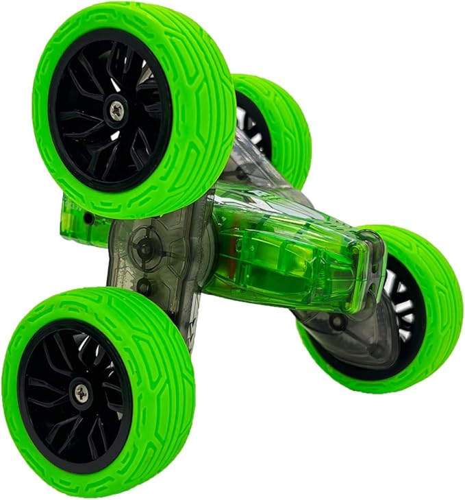 Threeking 1:43 Small Rc Stunt Car Remote Control Cars Toys 360-degree Tumbles Rotating Double-Sided Driving Car Toy Presents Gifts for Boys/Girls Ages 6+