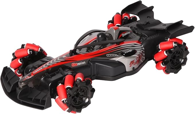 2.4GHz Remote Control Car - 360° Spin High-Speed Drift F1 Formula Racing, with Spray, Music & Light, Toy for Kids 8-12 Year Birthday Coolest Best Toy(Red)