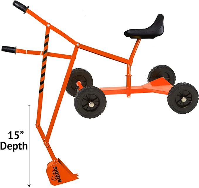 and Roll Special Edition Sandbox Sand Digger Excavator Crane with 360 Degree Rotation Base for Children 3 Years Old and Up, Orange