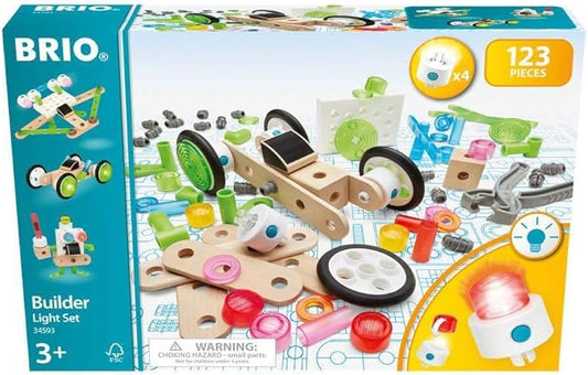 BRIO 34593 Builder Light Set | Wooden Toy Train Set for Kids Age 3 and Up