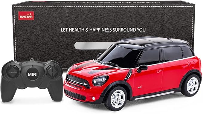 RASTAR BMW 1:24 RC Cars Remote Control Mini Cooper Countryman Model Car Toy Mini Cooper Car for Kids, Red
