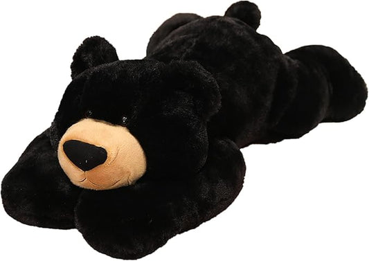 Weighted Stuffed Animals, 29.5in 6.2lbs Weighted Bear Stuffed Animal Toy Cute Black Bear Plush Pillow for Adults Boys Girls