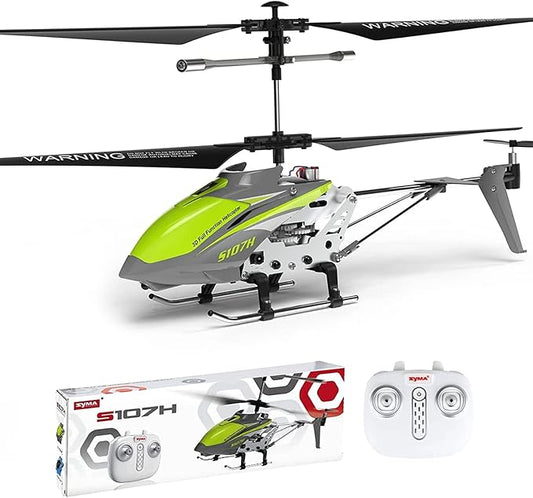 Cheerwing Remote Control Helicopter,SYMA S107H Mini RC Helicopter with Gyro,Altitude Hold, One Key Take Off/Landing for Adults Kids(Green)