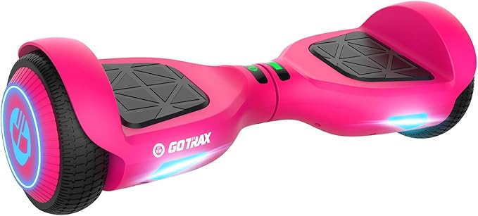 Gotrax Hoverboard with 6.5" LED Wheels & Headlight, Max 4/5 Miles Range, 6.2mph Power by Dual Brushless Motor, UL2272 Certified and 50.4Wh/65.52Wh Battery Self Balancing Scooters for 44-176lbs Kids