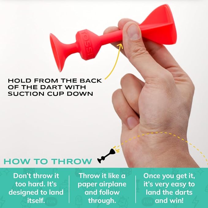 TOSSIT Game Suction Cup Darts, Toss Game Perfect Family and Party, Silicone Throwing Game for Backyard, Indoor and Outdoor Fun, Starter Pack