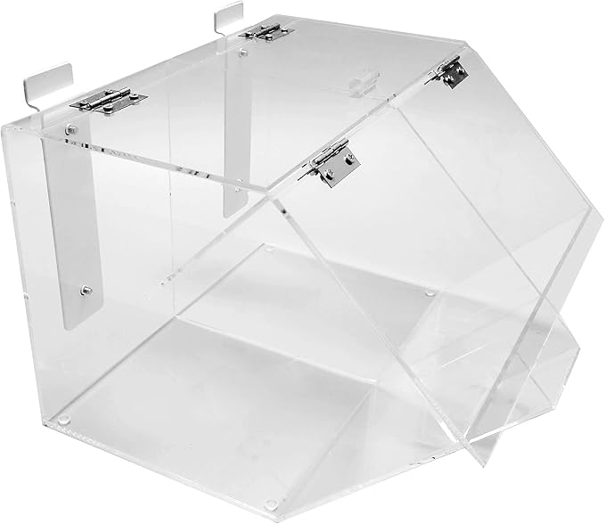 FixtureDisplays® Plaxiglass Candy Bin Acrylic Candy Dispenser Clear Transparent Treats Display 100868